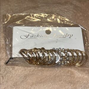 Gold and Silver Ring Set